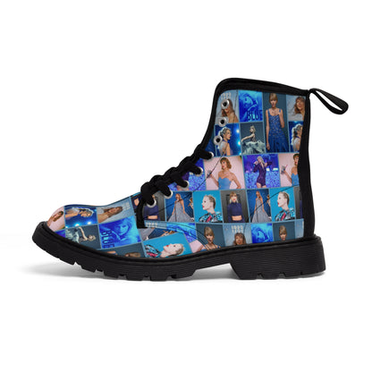 Taylor Swift Blue Dreams Canvas Boots for Swiftie Women