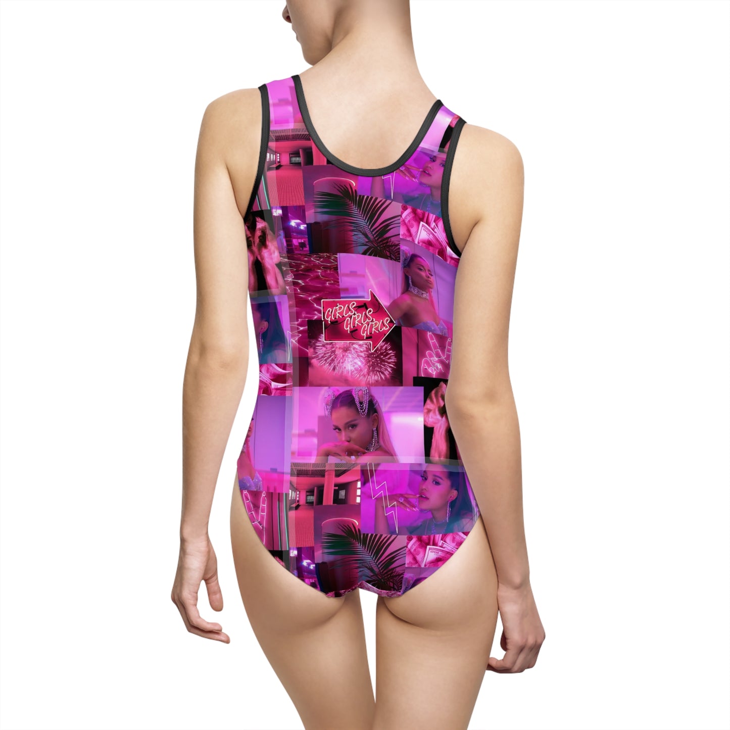 Ariana Grande 7 Rings Collage Women's Classic One-Piece Swimsuit