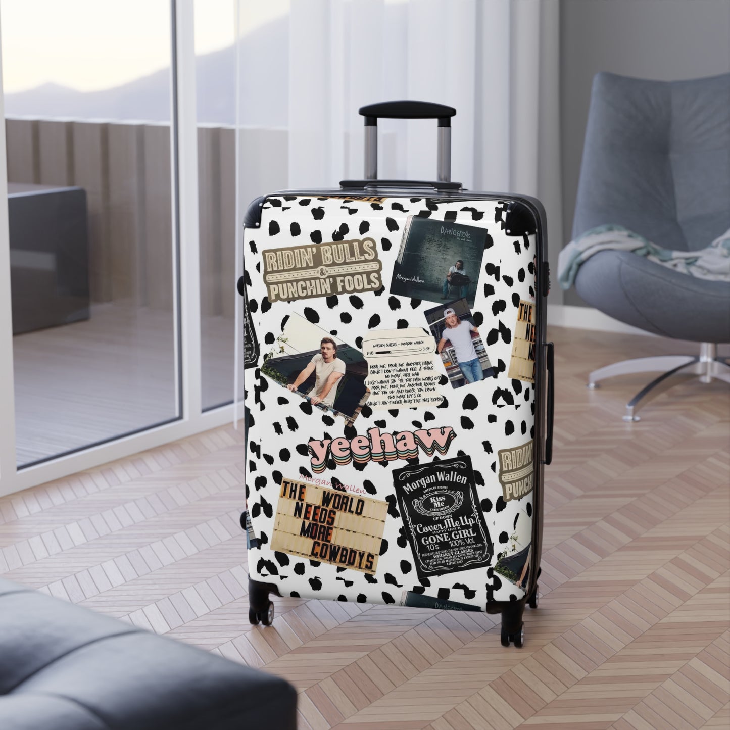 Morgan Wallen Yeehaw Collage Suitcase