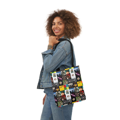 Queen Album Cover Collage Polyester Canvas Tote Bag