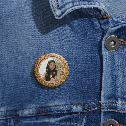 Lana Del Rey Victorian Collage Round Pin