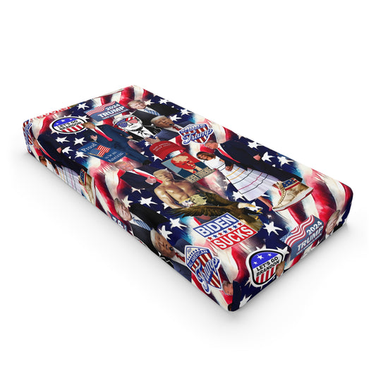 Donald Trump 2024 MAGA Montage Baby Changing Pad Cover