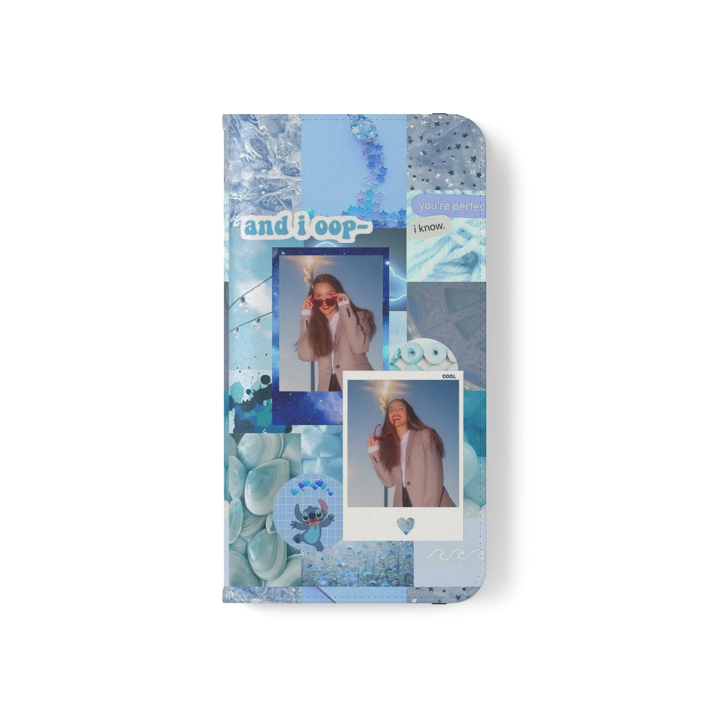 Olivia Rodrigo Light Blue Aesthetic Collage Phone Flip Case