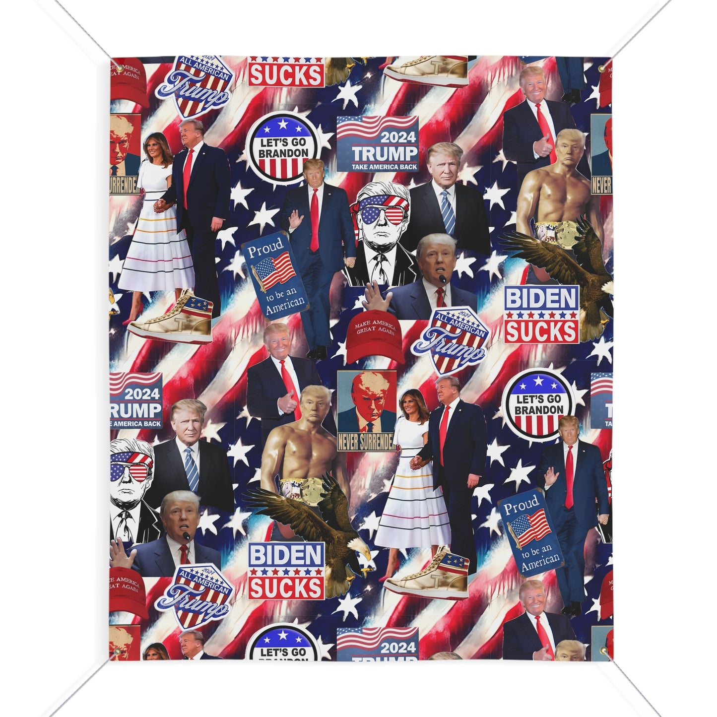 Donald Trump 2024 MAGA Montage Matte Banner