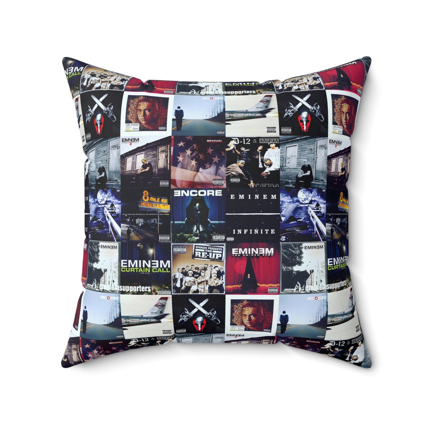 Eminem Album Art Cover Collage Spun Polyester Square Pillow