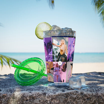 Ava Max Belladonna Photo Collage Sunsplash Tumbler with Straw