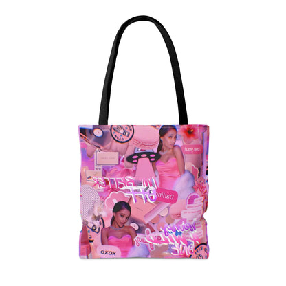 Ariana Grande Purple Vibes Collage Tote Bag