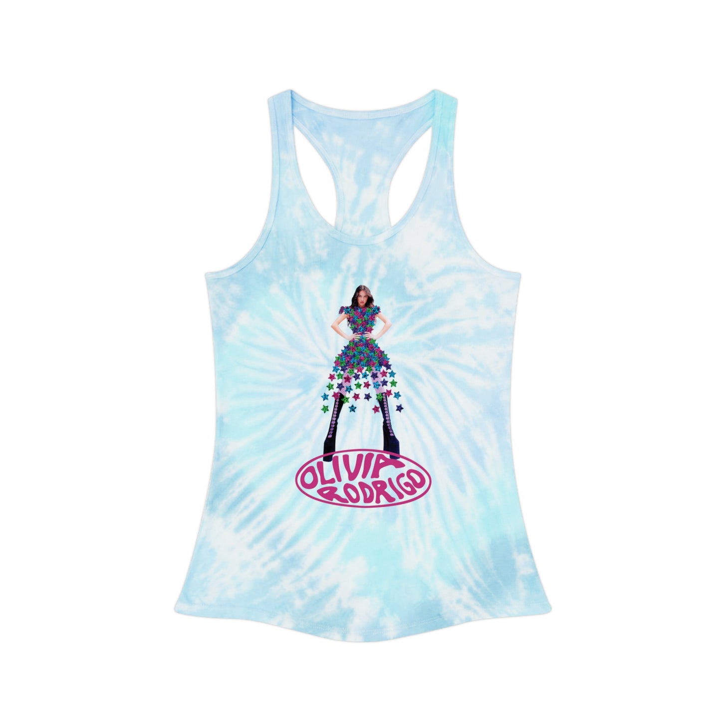 Olivia Rodrigo Hits Magazine Cover Tie Dye Racerback Tank Top