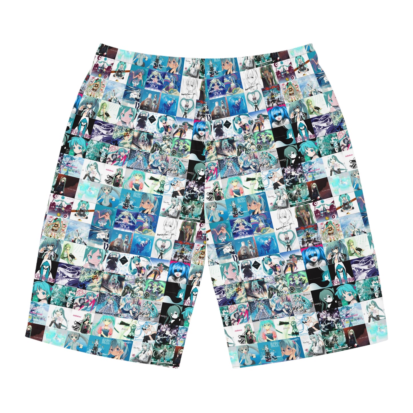 Hatsune Miku Album Cover Collage Men's Board Shorts