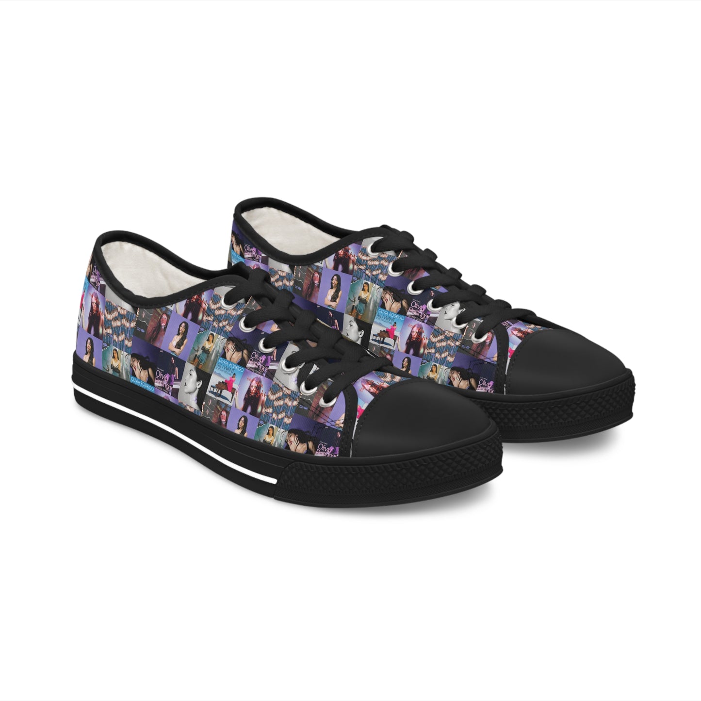 Olivia Rodrigo Album Cover Art Collage Women's Low Top Sneakers