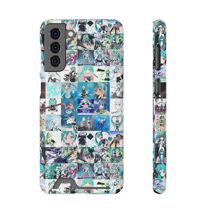 Hatsune Miku Album Cover Collage Phone Case With Card Holder