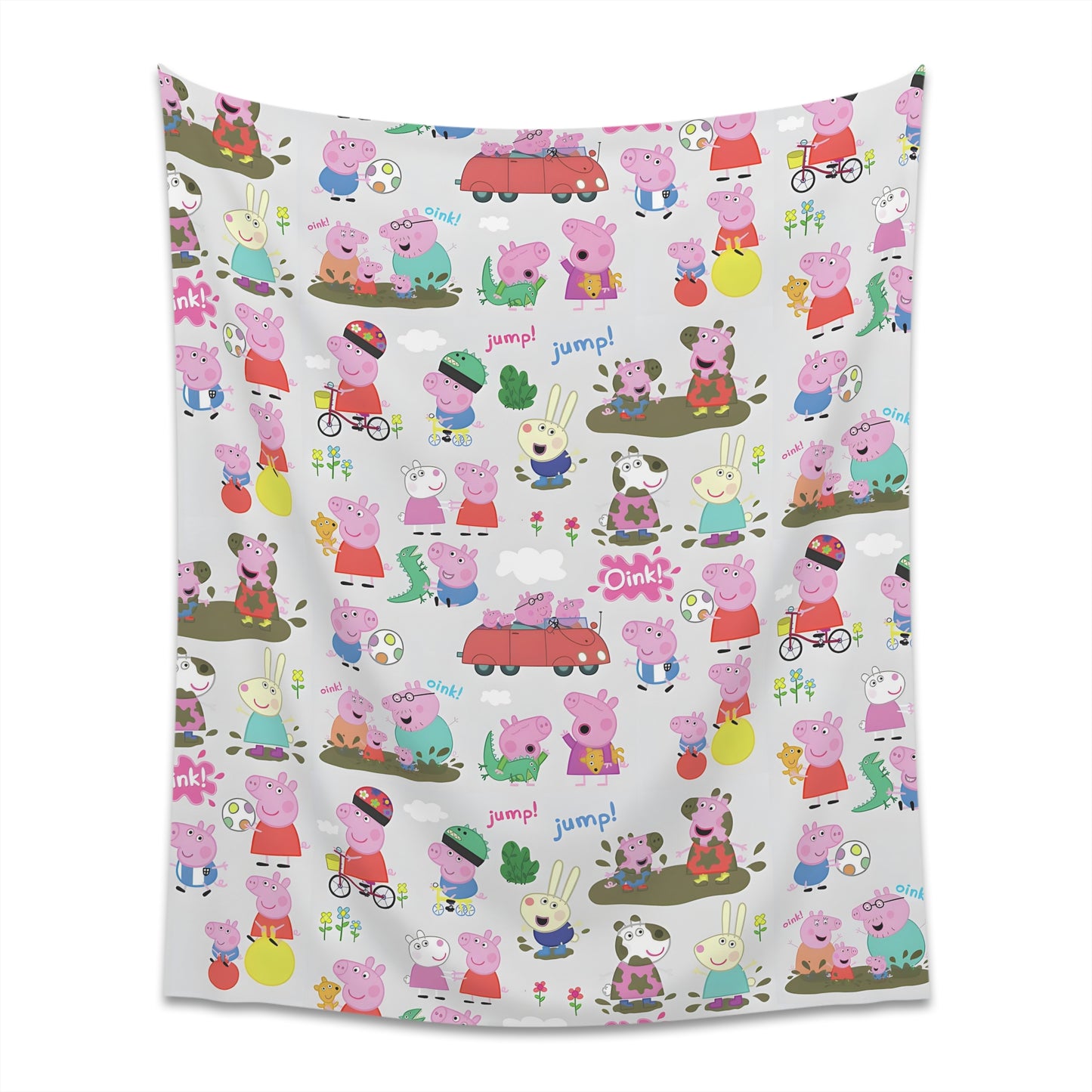 Peppa Pig Oink Oink Collage Printed Wall Tapestry