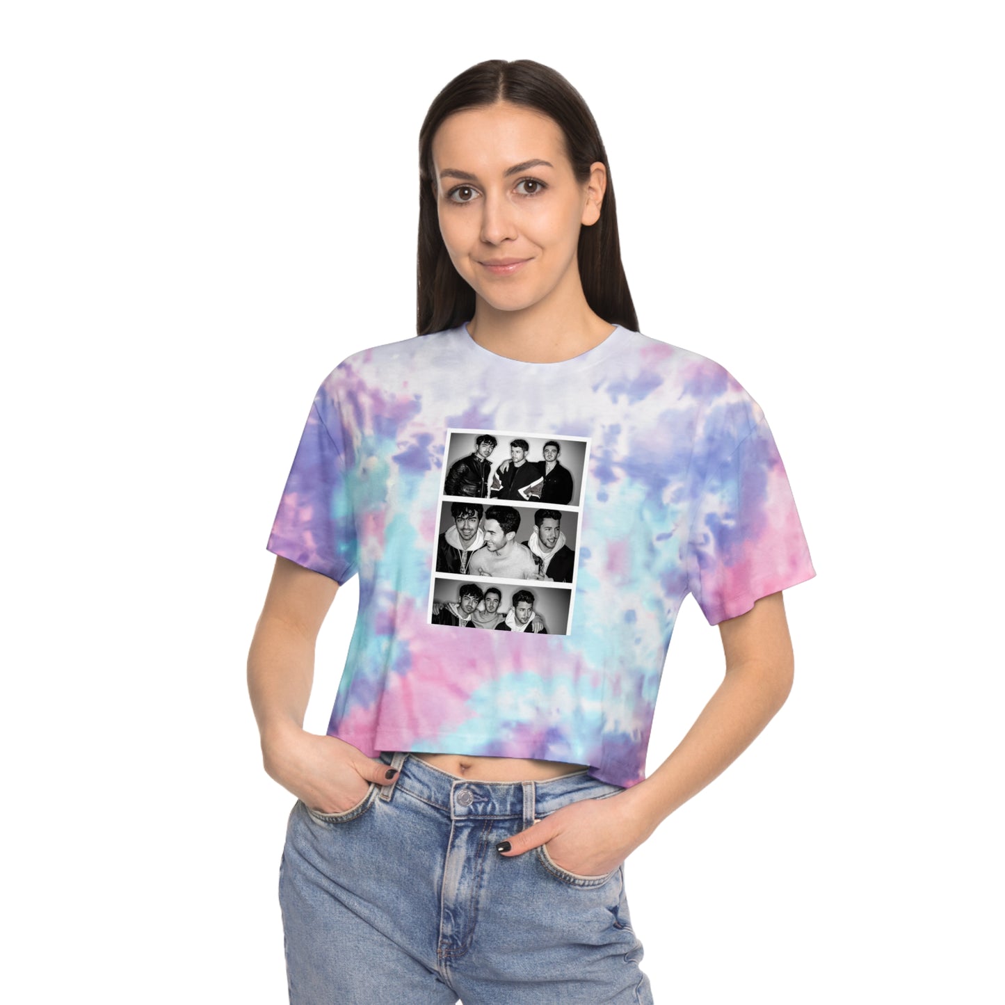 Jonas Brothers Photo Booth Women's Tie-Dye Crop Tee