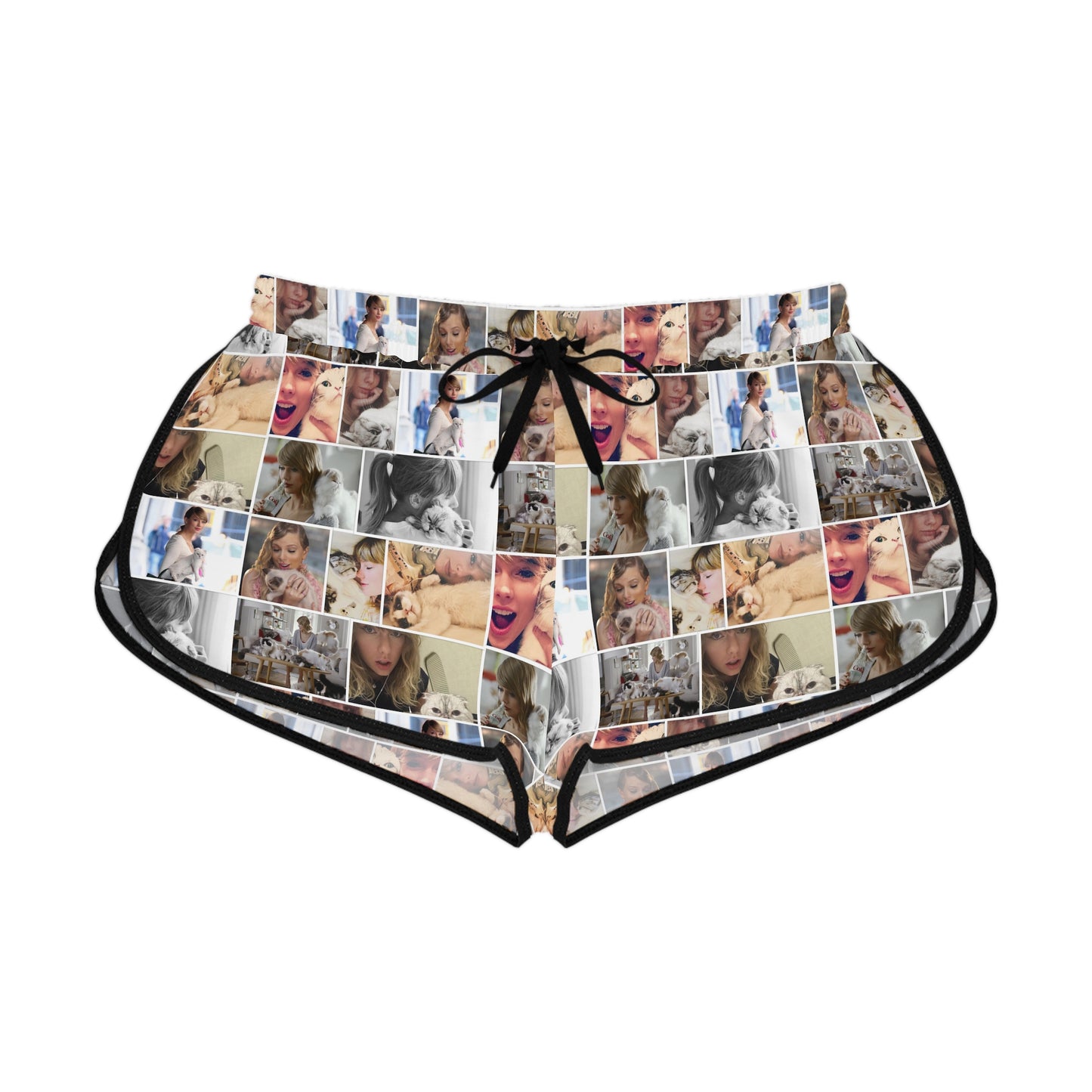 Taylor Swift's Cats Collage Pattern Women's Relaxed Shorts