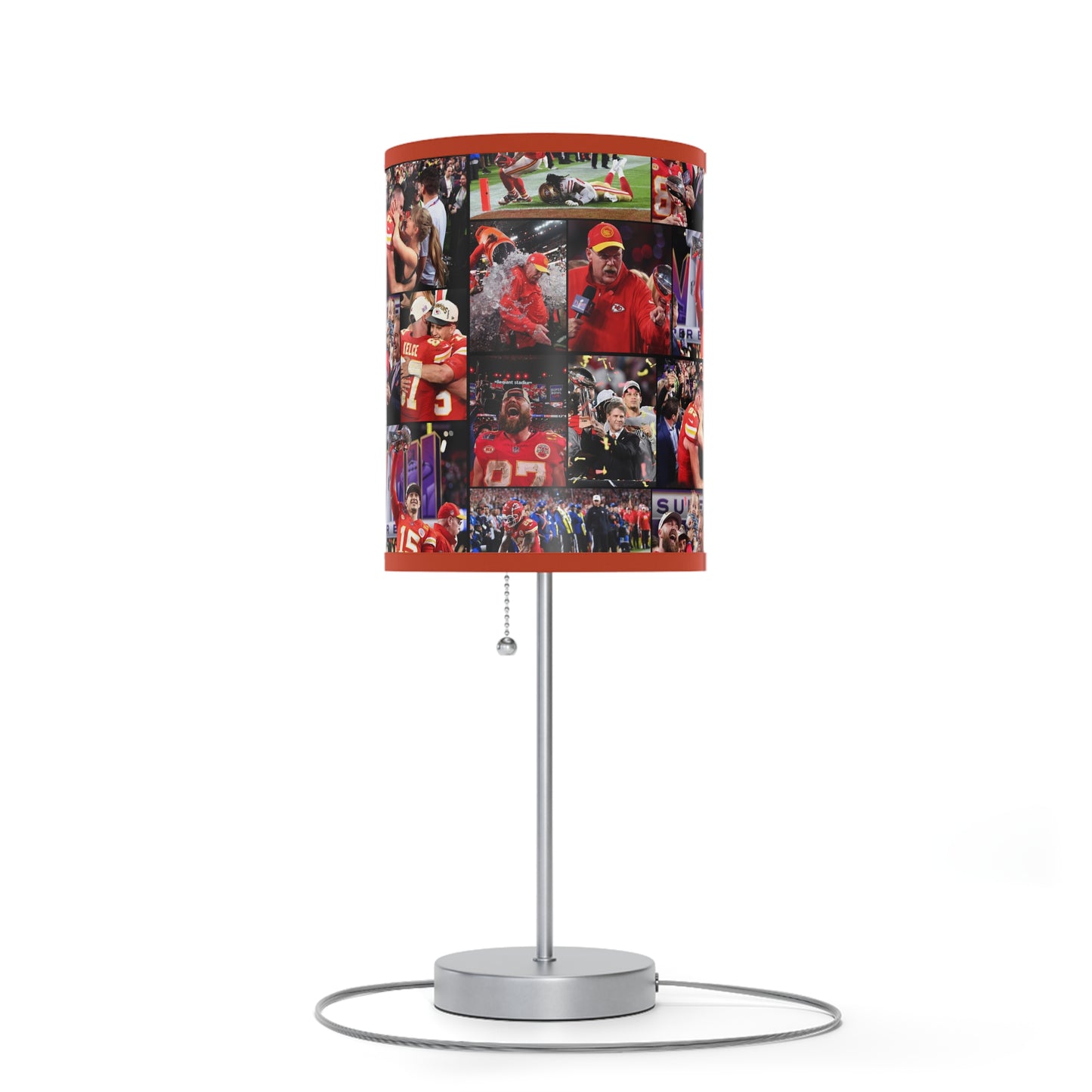 Kansas City Chiefs Superbowl LVIII Championship Victory Collage Lamp on a Stand