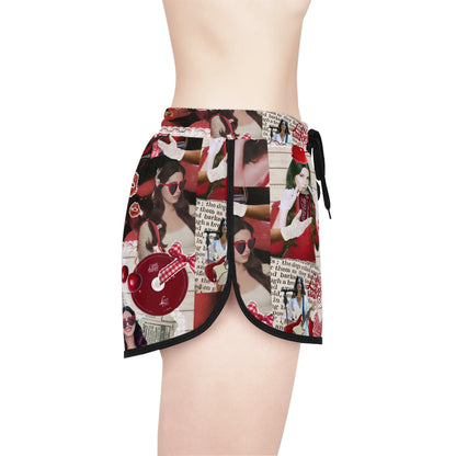 Lana Del Rey Cherry Coke Collage Women's Relaxed Shorts