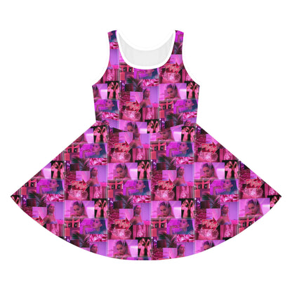 Ariana Grande 7 Rings Collage Girls' Sleeveless Sundress