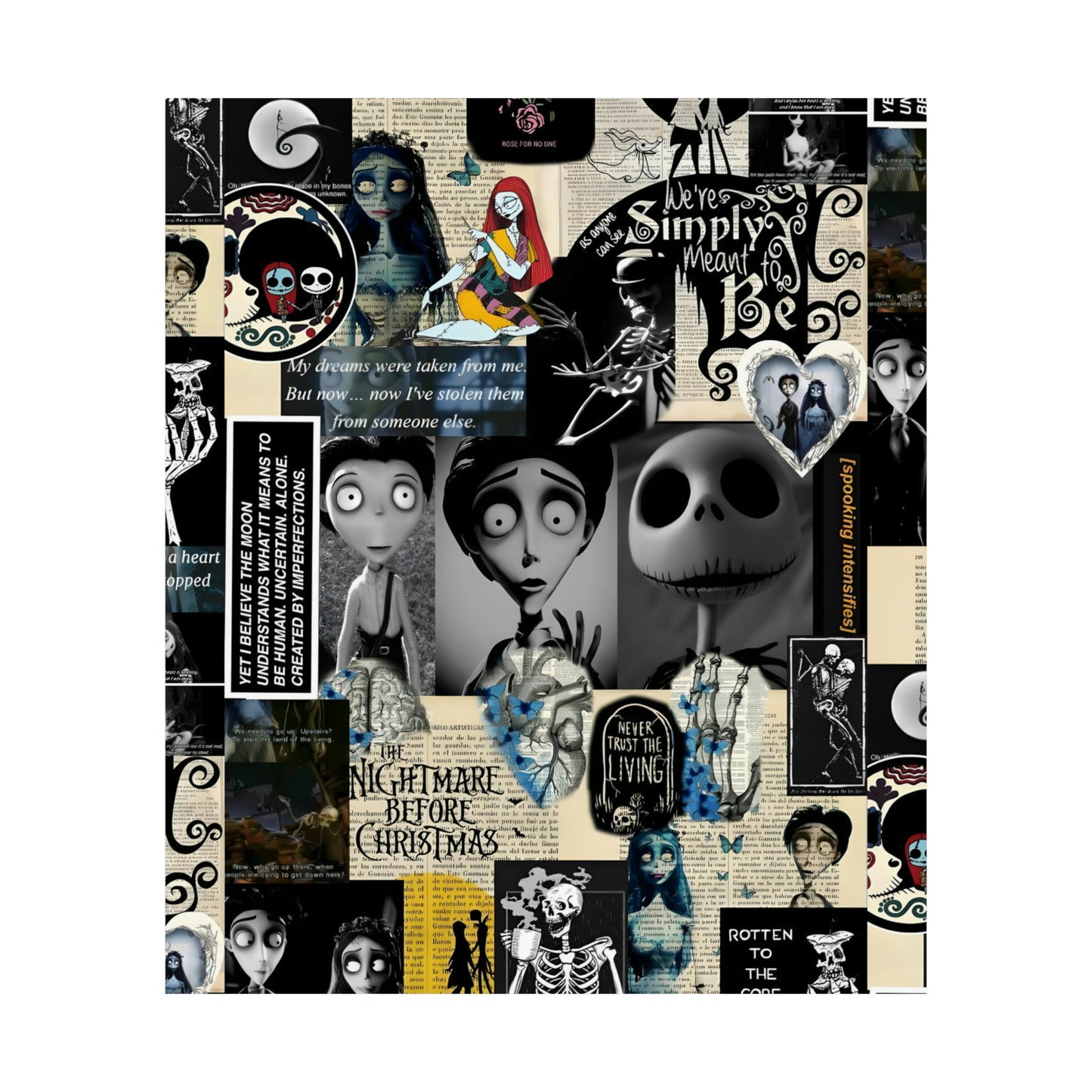 The Nightmare Before Christmas Rotten To The Core Collage Matte Vertical Poster