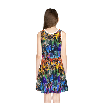 Conan Grey Rainbow Photo Collage Girls' Sleeveless Sundress