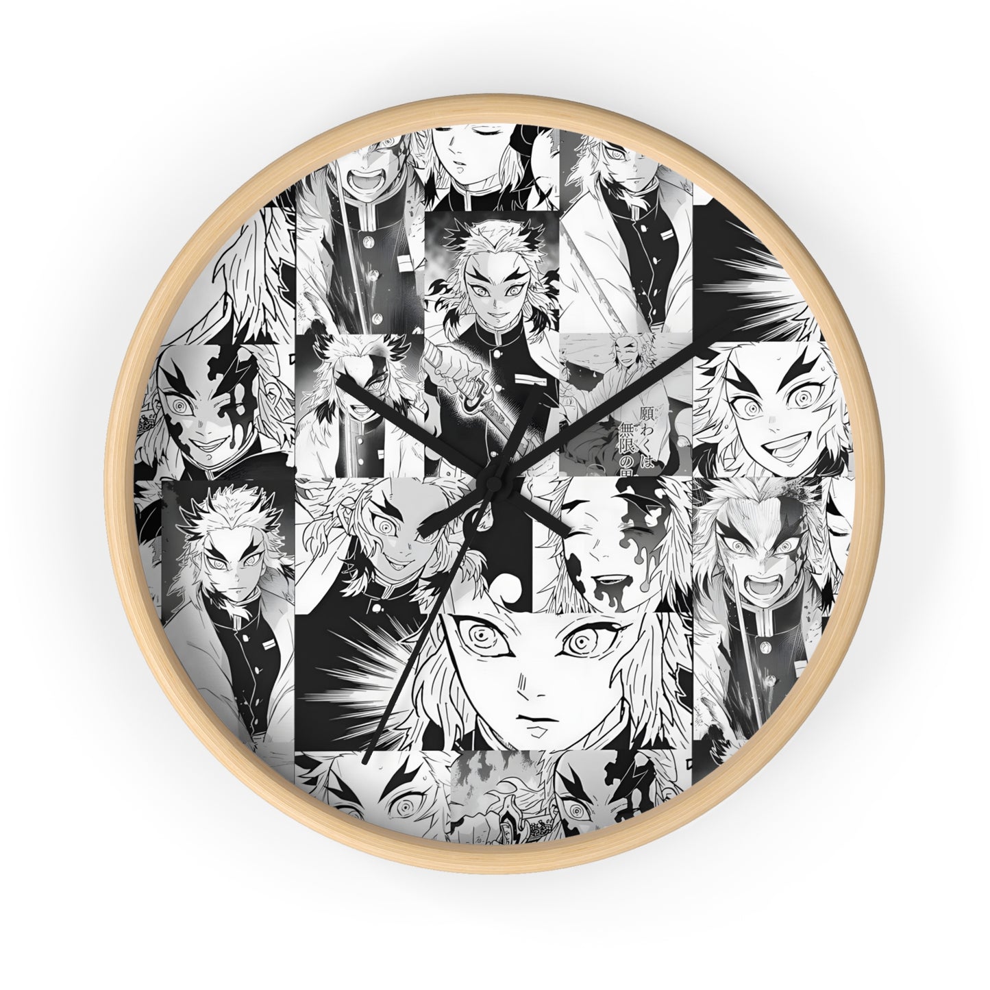 Demon Slayer Kyojuro Rengoku Collage Wall Clock