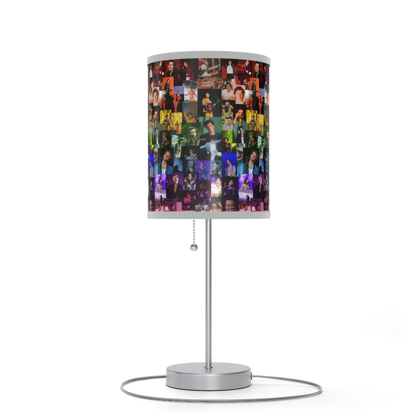 Harry Styles Rainbow Photo Collage Lamp on a Stand