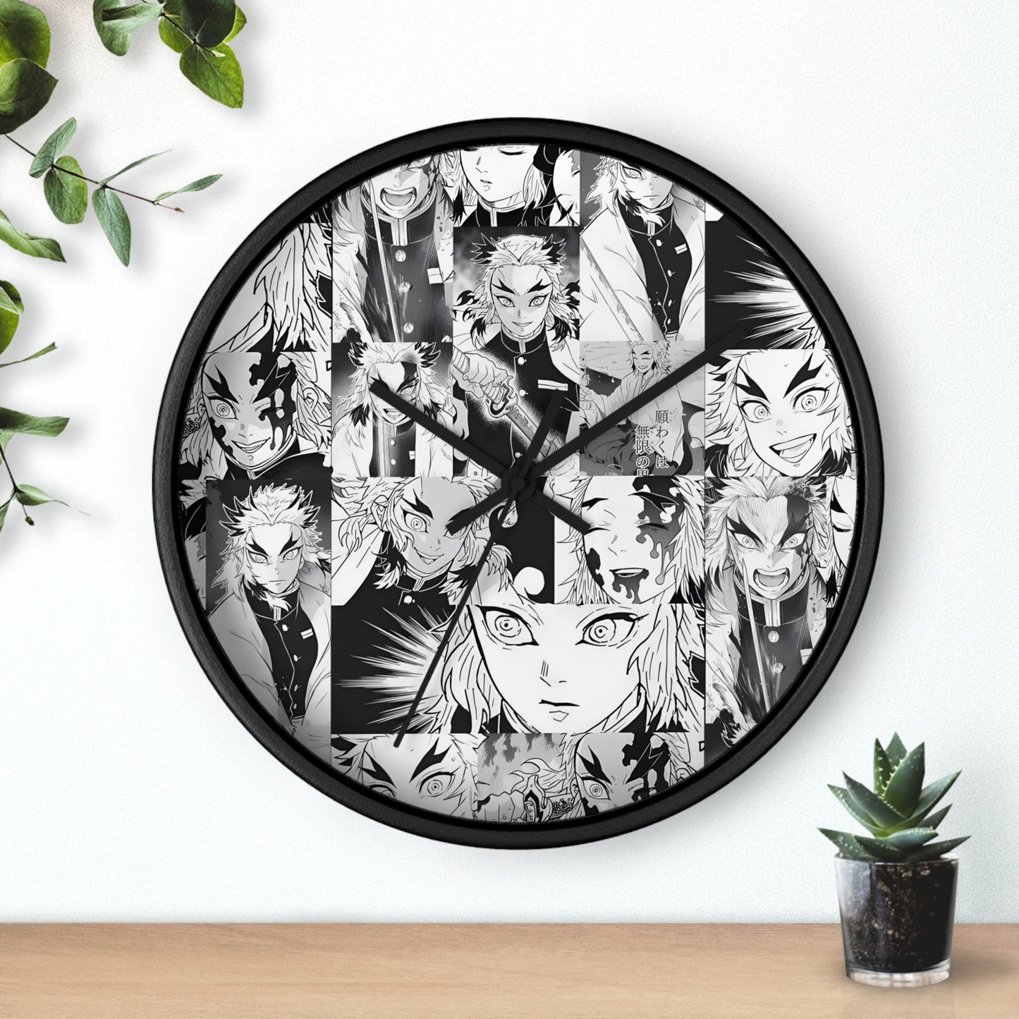 Demon Slayer Kyojuro Rengoku Collage Wall Clock