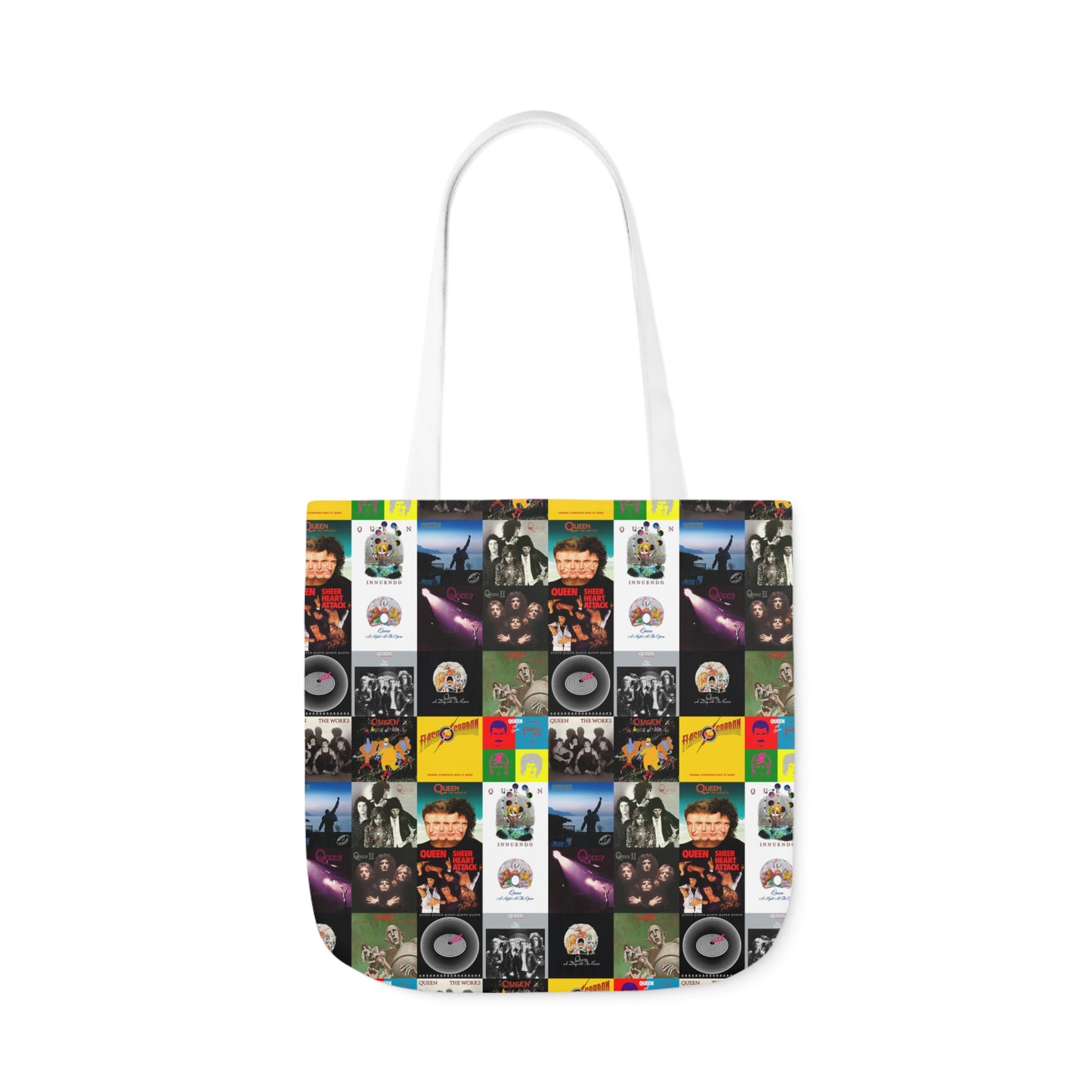 Queen Album Cover Collage Polyester Canvas Tote Bag