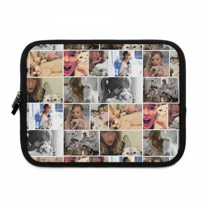 Taylor Swift's Cats Collage Pattern Laptop Sleeve