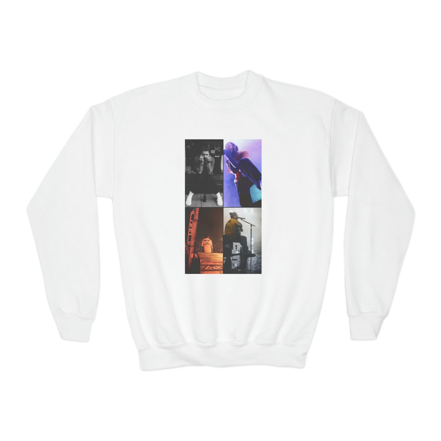 Post Malone On Tour Collage Youth Crewneck Sweatshirt