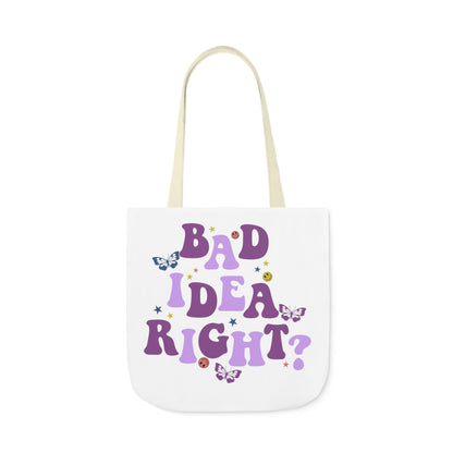 Olivia Rodrigo Bad Idea Right? Polyester Canvas Tote Bag