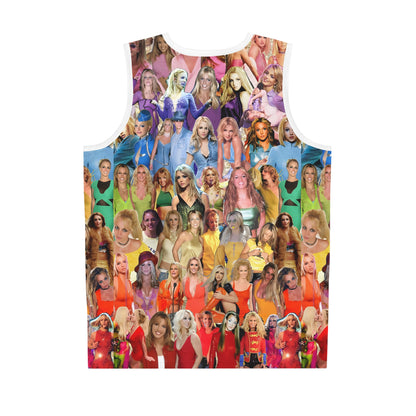 Britney Spears Rainbow Photo Collage Basketball Jersey