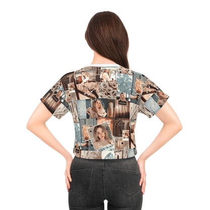 Sabrina Carpenter Peachy Princess Collage Crop Tee