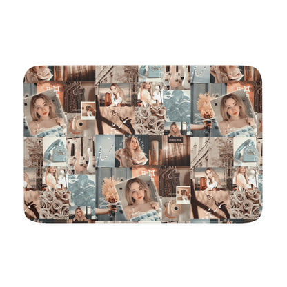 Sabrina Carpenter Peachy Princess Collage Memory Foam Bath Mat