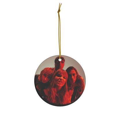 Måneskin Circular Group Photo Ceramic Ornament