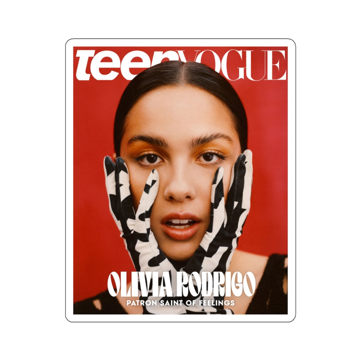 Olivia Rodrigo Teen Vogue Magazine Cover Kiss-Cut Sticker