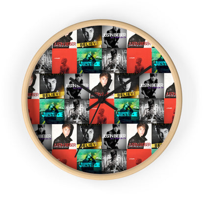 Justin Bieber Album Cover Collage Wall Clock