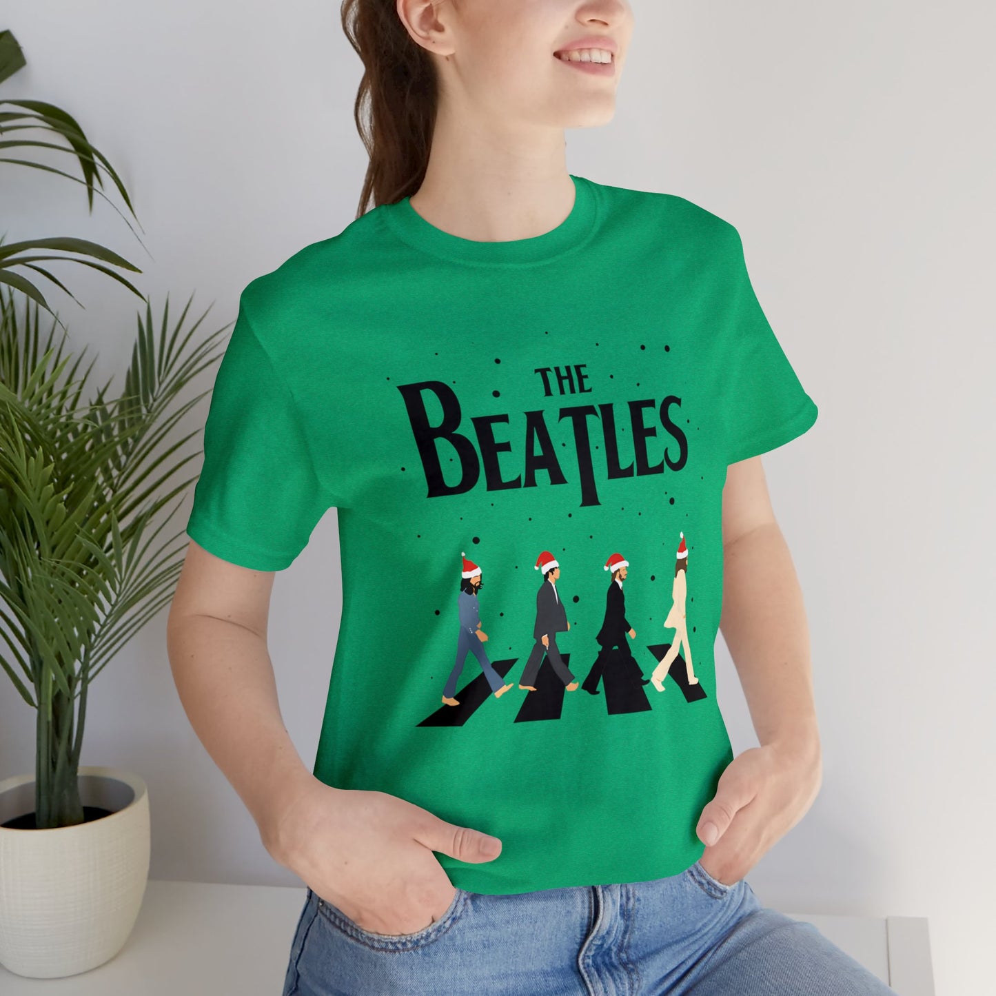 The Beatles Abbey Road Santas Unisex Jersey Short Sleeve Tee Shirt