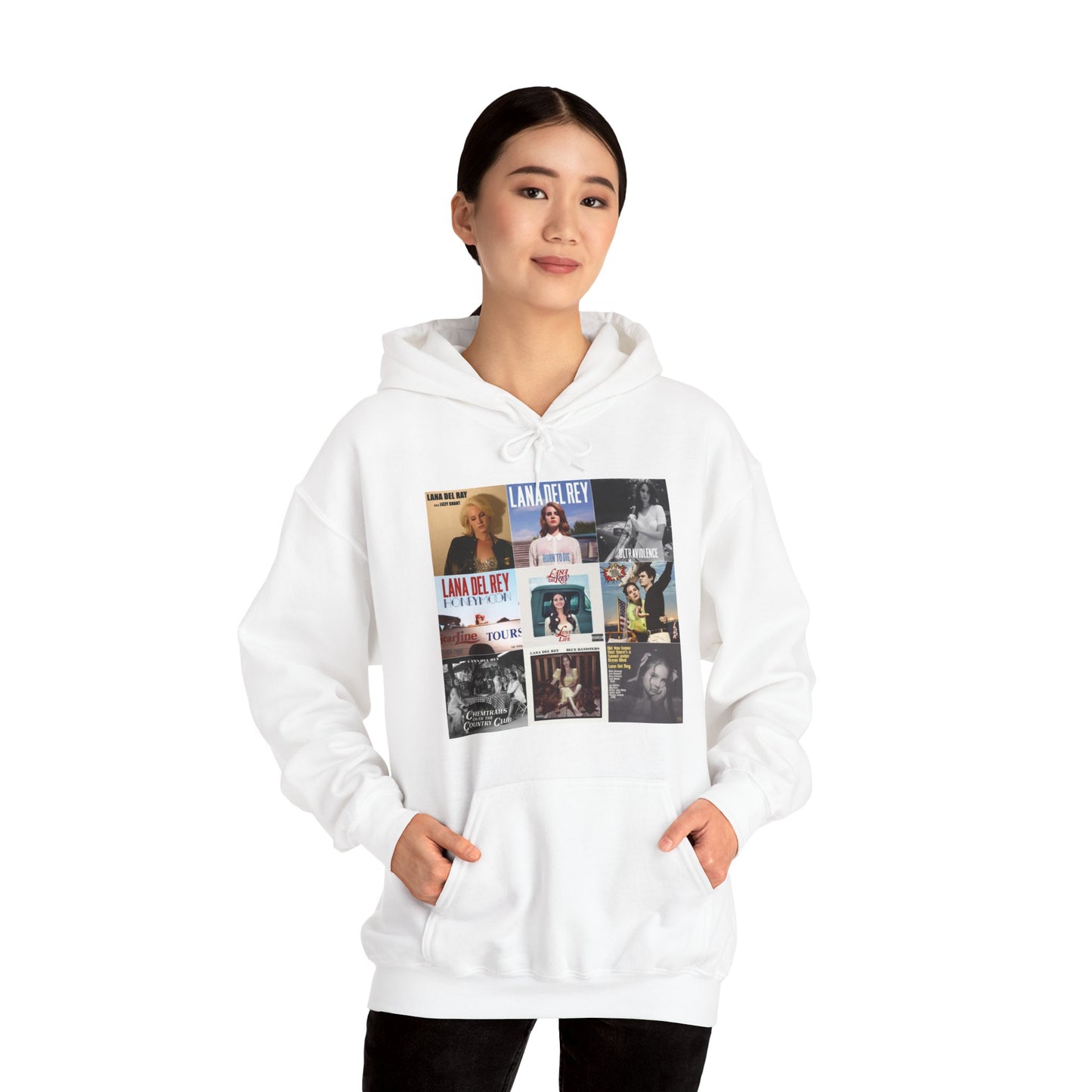 Lana Del Rey Album Cover Collage Unisex Heavy Blend Hooded Sweatshirt