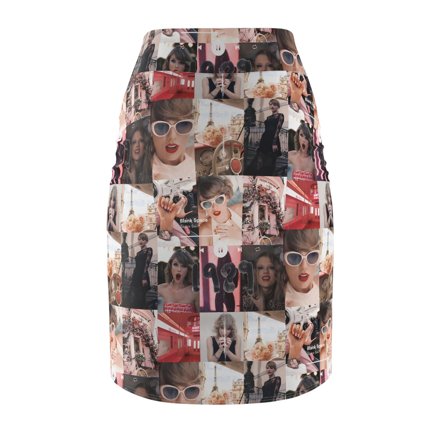 Taylor Swift 1989 Blank Space Collage Women's Pencil Skirt