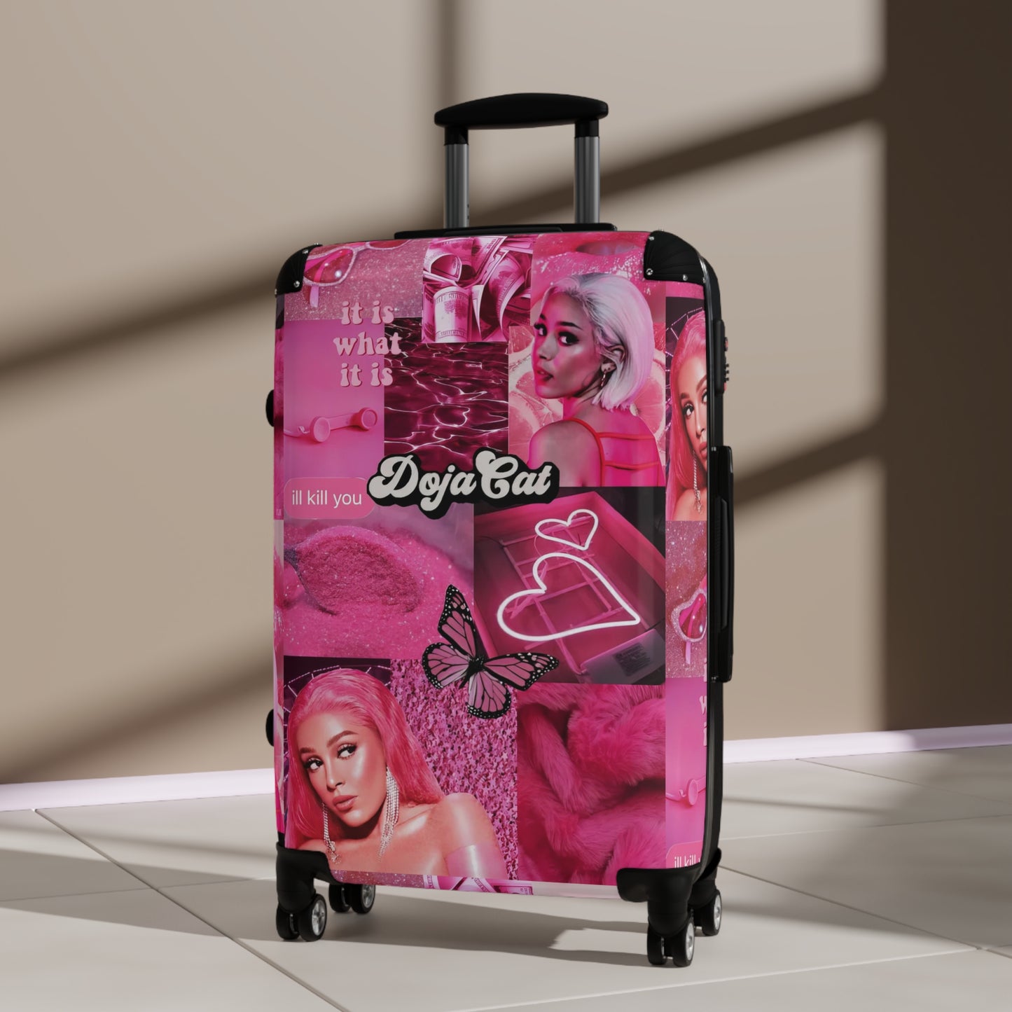 Doja Cat Pink Vibes Collage Suitcase