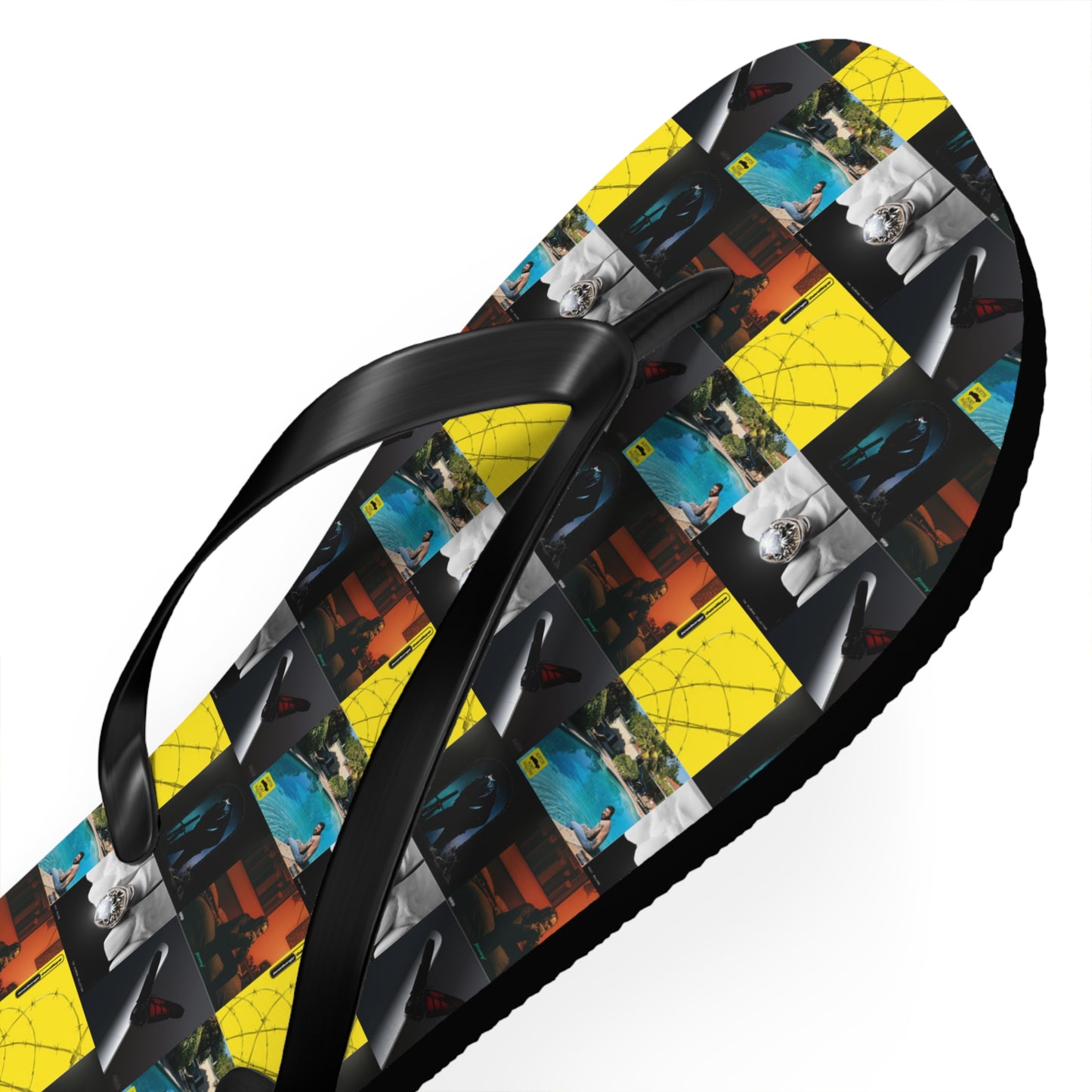 Post Malone On Tour Collage Flip Flops