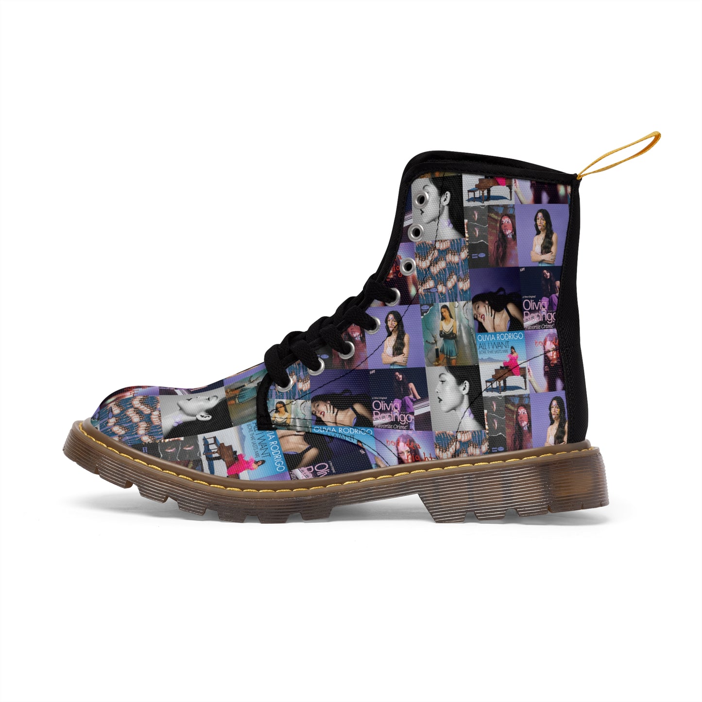 Olivia Rodrigo Album Cover Art Collage Women's Canvas Boots