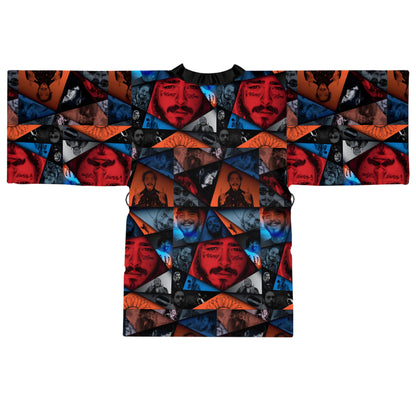 Post Malone Crystal Portaits Collage Long Sleeve Kimono Robe