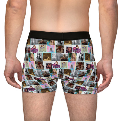 Taylor Swift Album Art Collage Men's Boxers