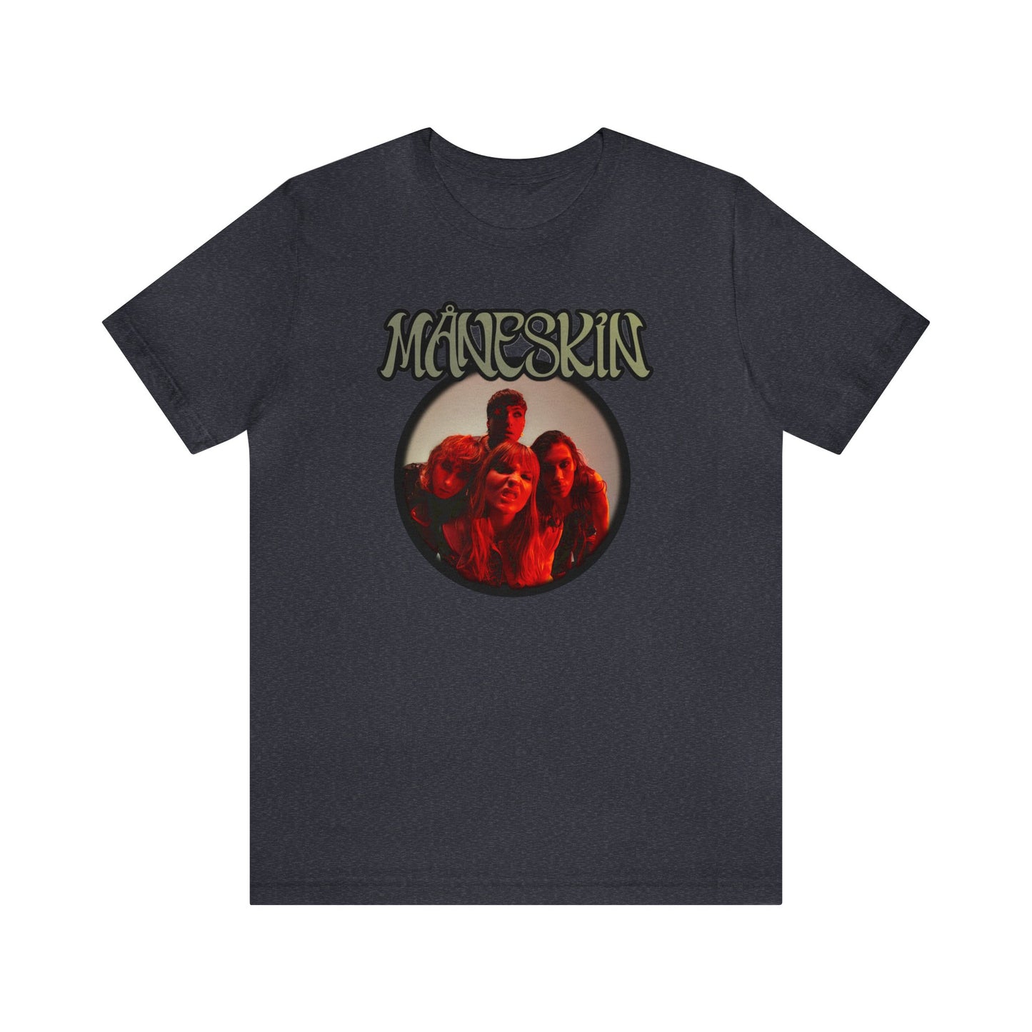 Måneskin Circular Group Photo Unisex Jersey Short Sleeve Tee Shirt