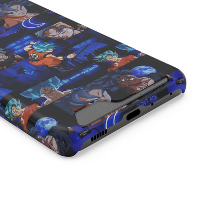 Dragon Ball Z Saiyan Moonlight Collage Phone Case With Card Holder