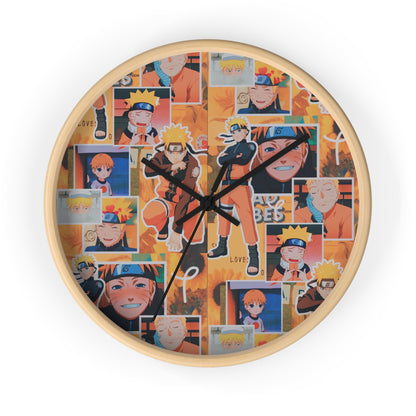 Naruto Uzumaki Sunflower Blaze Collage Wall Clock