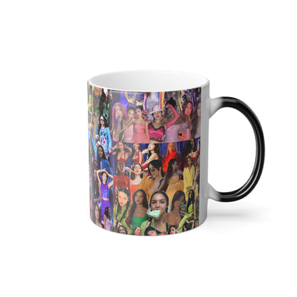 Olivia Rodrigo Rainbow Collage Color Morphing Mug