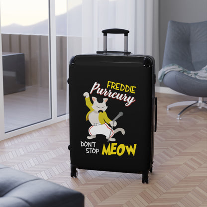 Queen Don't Stop Meow Freddie Purrcury Suitcase