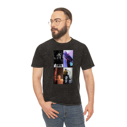 Post Malone On Tour Collage Unisex Mineral Wash Vintage Tee Shirt